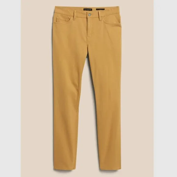 Banana Republic Slim Traveler Pant Ochre Yellow